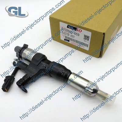 Iniettore comune diesel genuino 095000-6593 della ferrovia 9709500-659 23670-E0010 per HINO 500 J08E